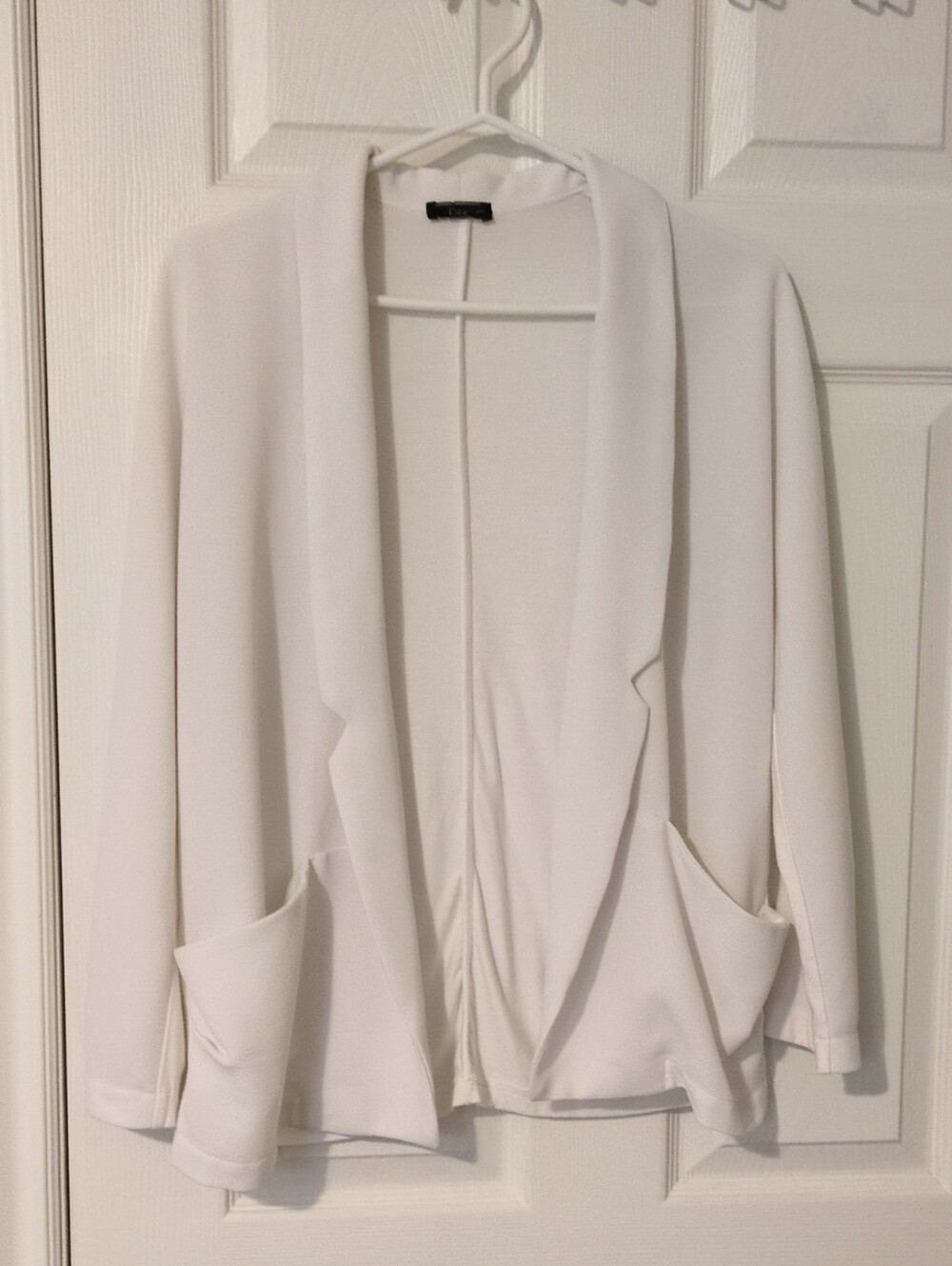 Dex White Open-Front Blazer Jacket